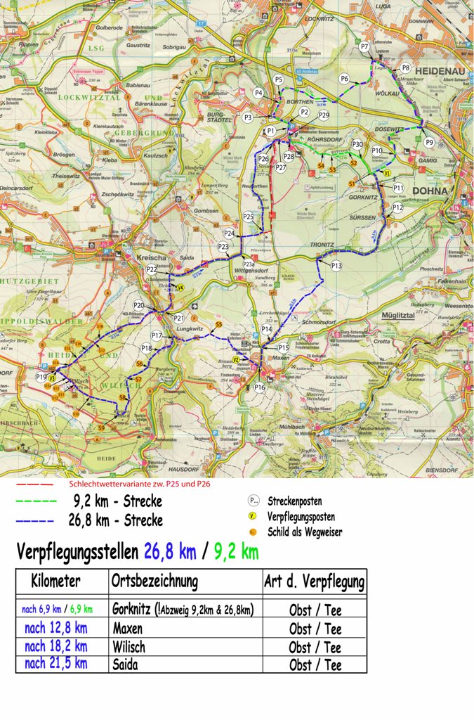 Streckenplan Wilischlauf
